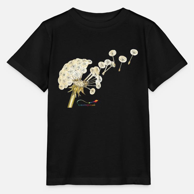 Pusteblume – Pissenlit au moment de la fructification - T-shirt bio MINI CREATOR Stanley/Stella Enfant - noir