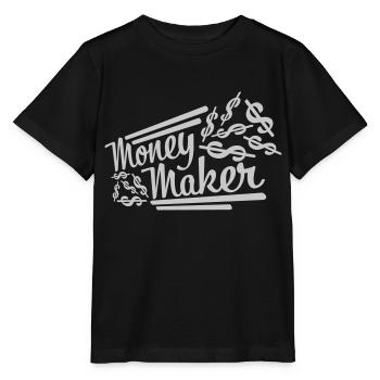 Money Maker Dollar Symbole - Stanley/Stella Kinder T-Shirt MINI CREATOR  - Schwarz - Vorne - Mikhail (115cm)