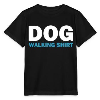 Dog walking - Stanley/Stella MINI CREATOR Kids’ T-Shirt - black - Front - Mikhail (115cm)