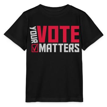 your vote matters Zitat - Stanley/Stella Kinder T-Shirt MINI CREATOR  - Schwarz - Vorne - Mikhail (115cm)