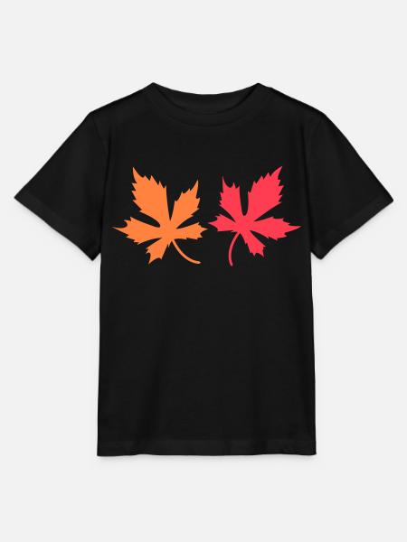 Blätter - Stanley/Stella Kinder T-Shirt MINI CREATOR - Schwarz