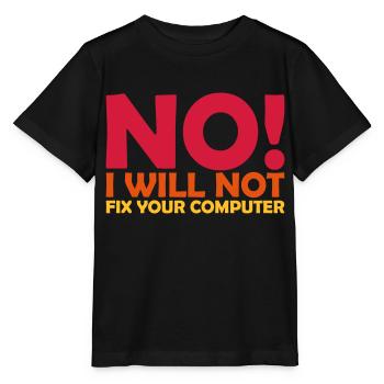 Ne pas réparer votre ordinateur - T-shirt bio MINI CREATOR Stanley/Stella Enfant - noir - Devant - Mikhail (115cm)