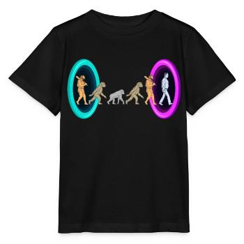 L’évolution à travers les portails - T-shirt bio MINI CREATOR Stanley/Stella Enfant - noir - Devant - Mikhail (115cm)
