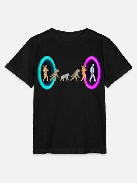 Evolution durch Portale - Stanley/Stella Kinder T-Shirt MINI CREATOR  - Schwarz