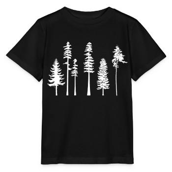 pine tree - Stanley/Stella MINI CREATOR Kids’ T-Shirt - black - Front - Mikhail (115cm)
