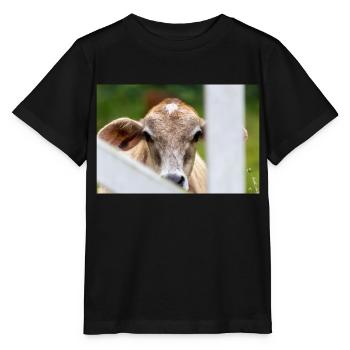 cow's head - Stanley/Stella MINI CREATOR Kids’ T-Shirt - black - Front - Mikhail (115cm)