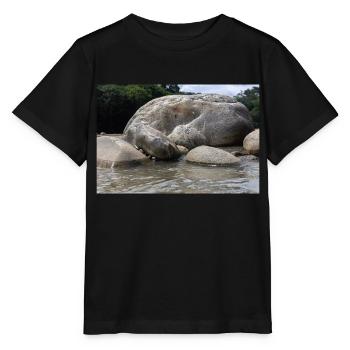 roche sur la rivière - T-shirt bio MINI CREATOR Stanley/Stella Enfant - noir - Devant - Mikhail (115cm)