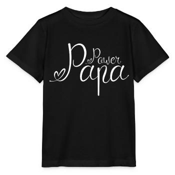 Puissance Papa Blanc1 - T-shirt bio MINI CREATOR Stanley/Stella Enfant - noir - Devant - Mikhail (115cm)