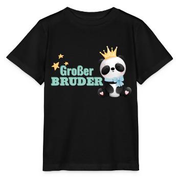 Großer Bruder Panda - Stanley/Stella Kinder T-Shirt MINI CREATOR  - Schwarz - Vorne - Mikhail (115cm)