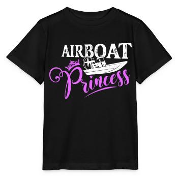Airboat Princess Propeller Swamp Air Boat Hydropla - Stanley/Stella Kinder T-Shirt MINI CREATOR  - Schwarz - Vorne - Mikhail (115cm)