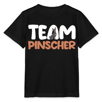 Hund Pinscher - Stanley/Stella Kinder T-Shirt MINI CREATOR  - Schwarz - Vorne - Mikhail (115cm)