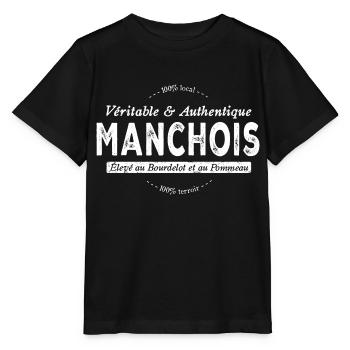 Manchois de la Manche - T-shirt bio MINI CREATOR Stanley/Stella Enfant - noir - Devant - Mikhail (115cm)