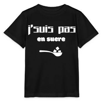 J'suis pas en sucre - T-shirt bio MINI CREATOR Stanley/Stella Enfant - noir - Devant - Mikhail (115cm)