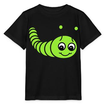 Raupen Insektenliebe Kleine Raupe - Stanley/Stella Kinder T-Shirt MINI CREATOR  - Schwarz - Vorne - Mikhail (115cm)