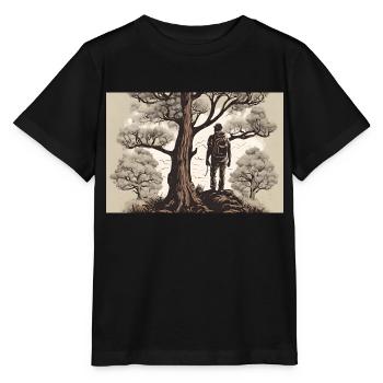 Wanderlust KI - Stanley/Stella Kinder T-Shirt MINI CREATOR  - Schwarz - Vorne - Mikhail (115cm)