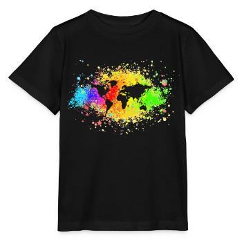 World Rainbow spreaded Color - Stanley/Stella Kinder T-Shirt MINI CREATOR  - Schwarz - Vorne - Mikhail (115cm)