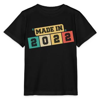 2022 Birthday 2022 Born in 2022 Birthday - Stanley/Stella MINI CREATOR Kids’ T-Shirt - black - Front - Mikhail (115cm)