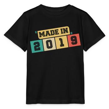 2019 Geburtstag 2019 Jahrgang 2019 Jubiläum - Stanley/Stella Kinder T-Shirt MINI CREATOR  - Schwarz - Vorne - Mikhail (115cm)