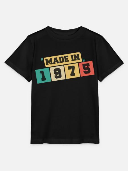 1975 Birthday 1975 Born in 1975 Anniversary - Stanley/Stella MINI CREATOR Kids’ T-Shirt - black