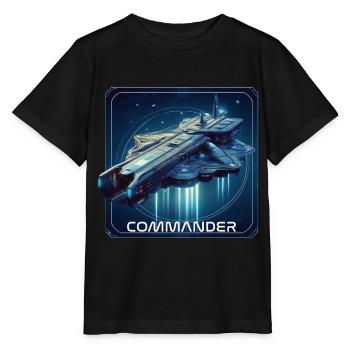 Vaisseau Commandant - T-shirt bio MINI CREATOR Stanley/Stella Enfant - noir - Devant - Mikhail (115cm)