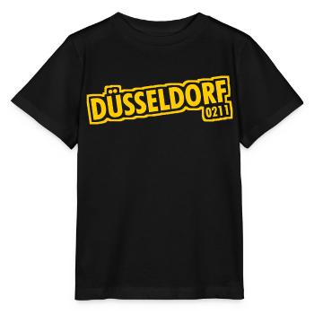 Düsseldorf - 0211 - Vorwahl - NRW - Ruhrpott - Stanley/Stella Kinder T-Shirt MINI CREATOR  - Schwarz - Vorne - Mikhail (115cm)