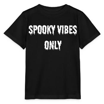 SPOOKY VIBES ONLY white - Stanley/Stella Kinder T-Shirt MINI CREATOR  - Schwarz - Vorne - Mikhail (115cm)