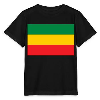 Flag of the Reggae Rasta Jah Rastafari Roots - Stanley/Stella MINI CREATOR Kids’ T-Shirt - black - Front - Mikhail (115cm)