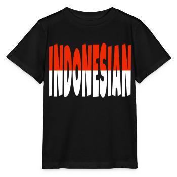 INDONESIAN flag letters colors - Stanley/Stella MINI CREATOR Kids’ T-Shirt - black - Front - Mikhail (115cm)