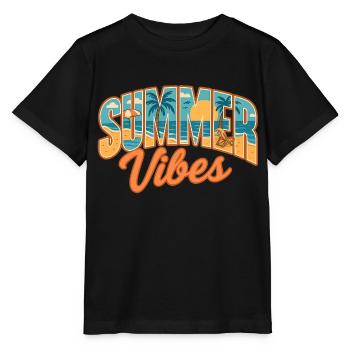 Holidays by the sea | Summer Atmosphere | Shell - Stanley/Stella MINI CREATOR Kids’ T-Shirt - black - Front - Mikhail (115cm)