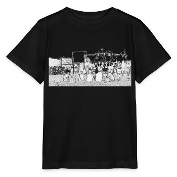 sound system 6 - T-shirt bio MINI CREATOR Stanley/Stella Enfant - noir - Devant - Mikhail (115cm)