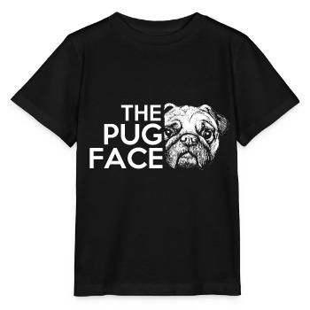 Pug face dog dog dog dogs cadeau - T-shirt bio MINI CREATOR Stanley/Stella Enfant - noir - Devant - Mikhail (115cm)