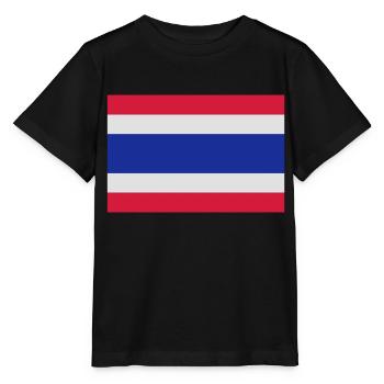 Flag Thailand - drapeau Thailande - ประเทศไทย - T-shirt bio MINI CREATOR Stanley/Stella Enfant - noir - Devant - Mikhail (115cm)