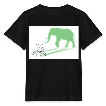 Aus einer Mücke einen Elefanten machen Zeichnung - Stanley/Stella Kinder T-Shirt MINI CREATOR  - Schwarz - Vorne - Mikhail (115cm)