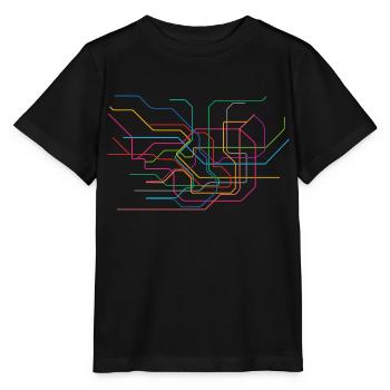 Tokyo Subway Map - Stanley/Stella MINI CREATOR Kids’ T-Shirt - black - Front - Mikhail (115cm)