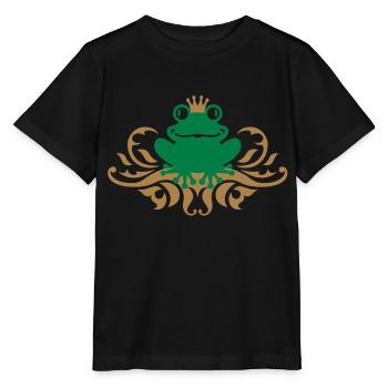 Frog - King - Figure - Stanley/Stella MINI CREATOR Kids’ T-Shirt - black - Front - Mikhail (115cm)