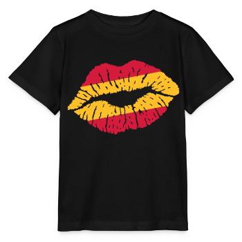 Kussmund (Spanien) - Stanley/Stella Kinder T-Shirt MINI CREATOR  - Schwarz - Vorne - Mikhail (115cm)