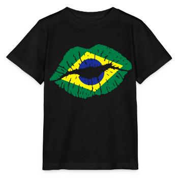 Kussmund (Brasilien) - Stanley/Stella Kinder T-Shirt MINI CREATOR  - Schwarz - Vorne - Mikhail (115cm)