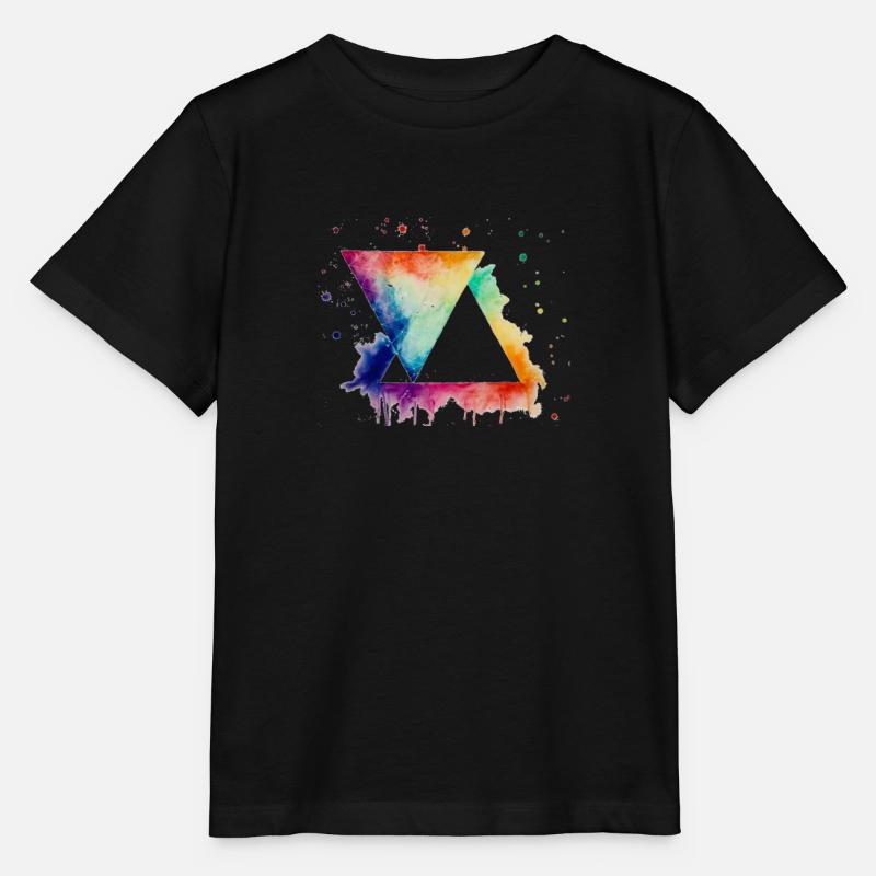 Triangles aux couleurs vives - T-shirt bio MINI CREATOR Stanley/Stella Enfant - noir