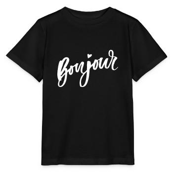Bonjour - T-shirt bio MINI CREATOR Stanley/Stella Enfant - noir - Devant - Mikhail (115cm)