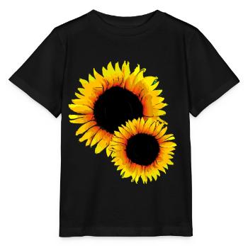 Sonnenblumen - Stanley/Stella Kinder T-Shirt MINI CREATOR  - Schwarz - Vorne - Mikhail (115cm)