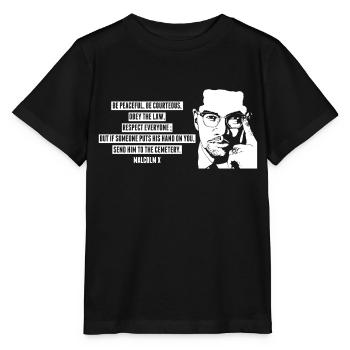 Malcolm X - Stanley/Stella MINI CREATOR Kids’ T-Shirt - black - Front - Mikhail (115cm)