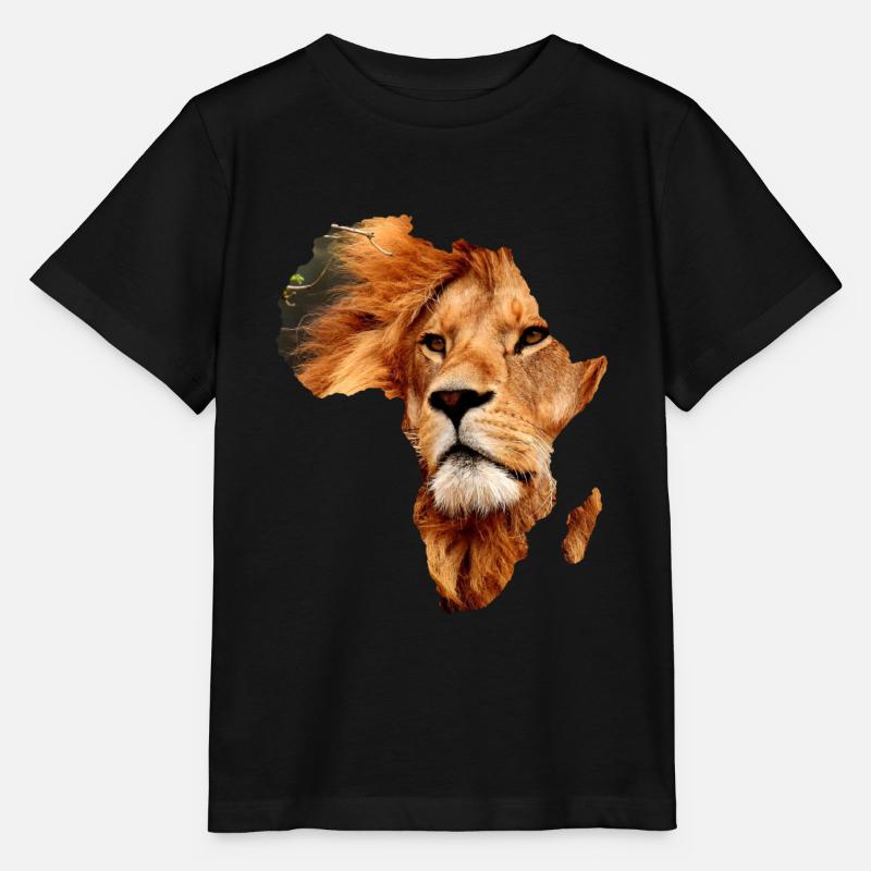 Afrika Löwe - Stanley/Stella Kinder T-Shirt MINI CREATOR  - Schwarz