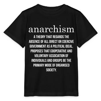 Anarchiste Anarchisme Anarchie Definition - T-shirt bio MINI CREATOR Stanley/Stella Enfant - noir - Devant - Mikhail (115cm)