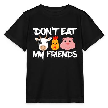 Vegan Vegetarierin Vegetarier Tierschutz Tiere - Stanley/Stella Kinder T-Shirt MINI CREATOR  - Schwarz - Vorne - Mikhail (115cm)