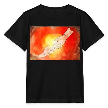 protection buccale divine - T-shirt bio MINI CREATOR Stanley/Stella Enfant - noir - Devant - Mikhail (115cm)