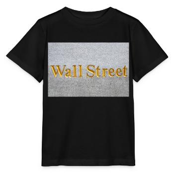 Wall Street golden lettering New York USA - Stanley/Stella Kinder T-Shirt MINI CREATOR  - Schwarz - Vorne - Mikhail (115cm)