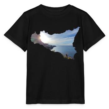 Cefalu in Sicily (Sicily, Italy) - Stanley/Stella MINI CREATOR Kids’ T-Shirt - black - Front - Mikhail (115cm)