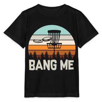 Disc golf Bang me - Stanley/Stella Kinder T-Shirt MINI CREATOR  - Schwarz - Vorne - Mikhail (115cm)