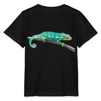 Caméléon - T-shirt bio MINI CREATOR Stanley/Stella Enfant - noir - Devant - Mikhail (115cm)