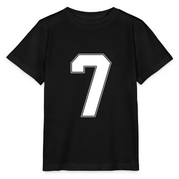 7 Jahre Trikotnummer 7 - Stanley/Stella Kinder T-Shirt MINI CREATOR  - Schwarz - Vorne - Mikhail (115cm)